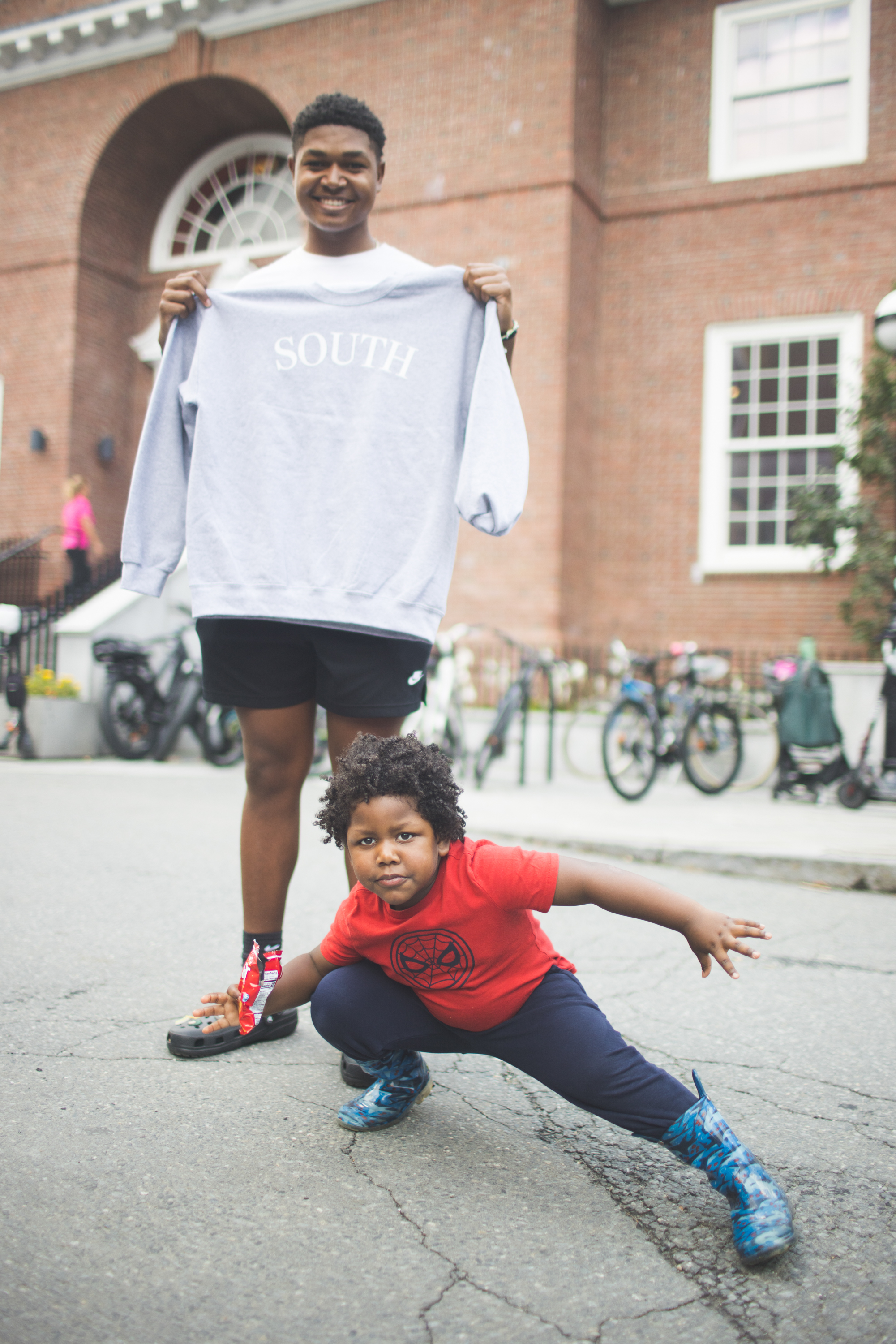 David Walker and little brother Dash pose
