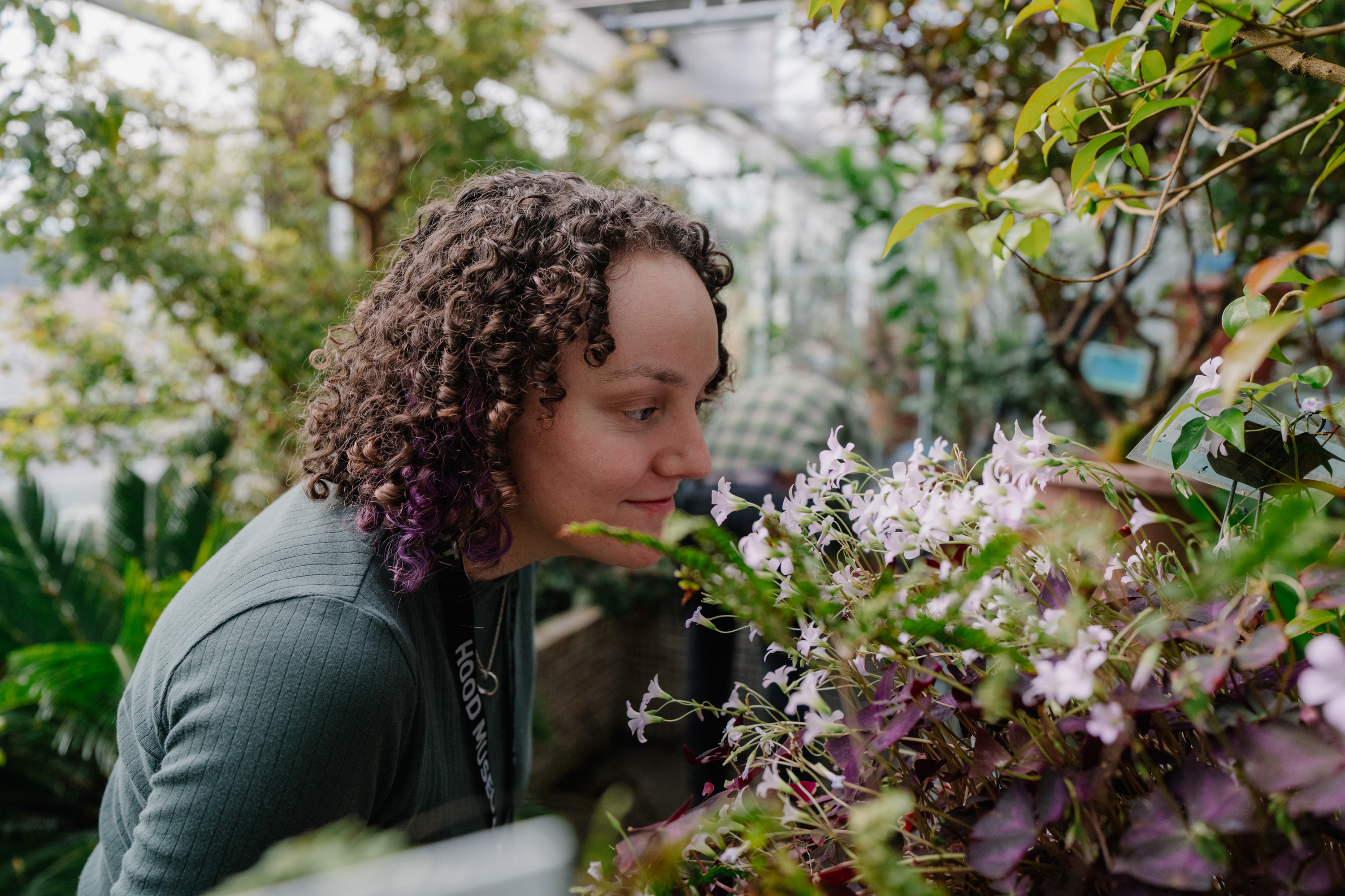 Hannah Eaton visits the Life Sciences Center greenhouse