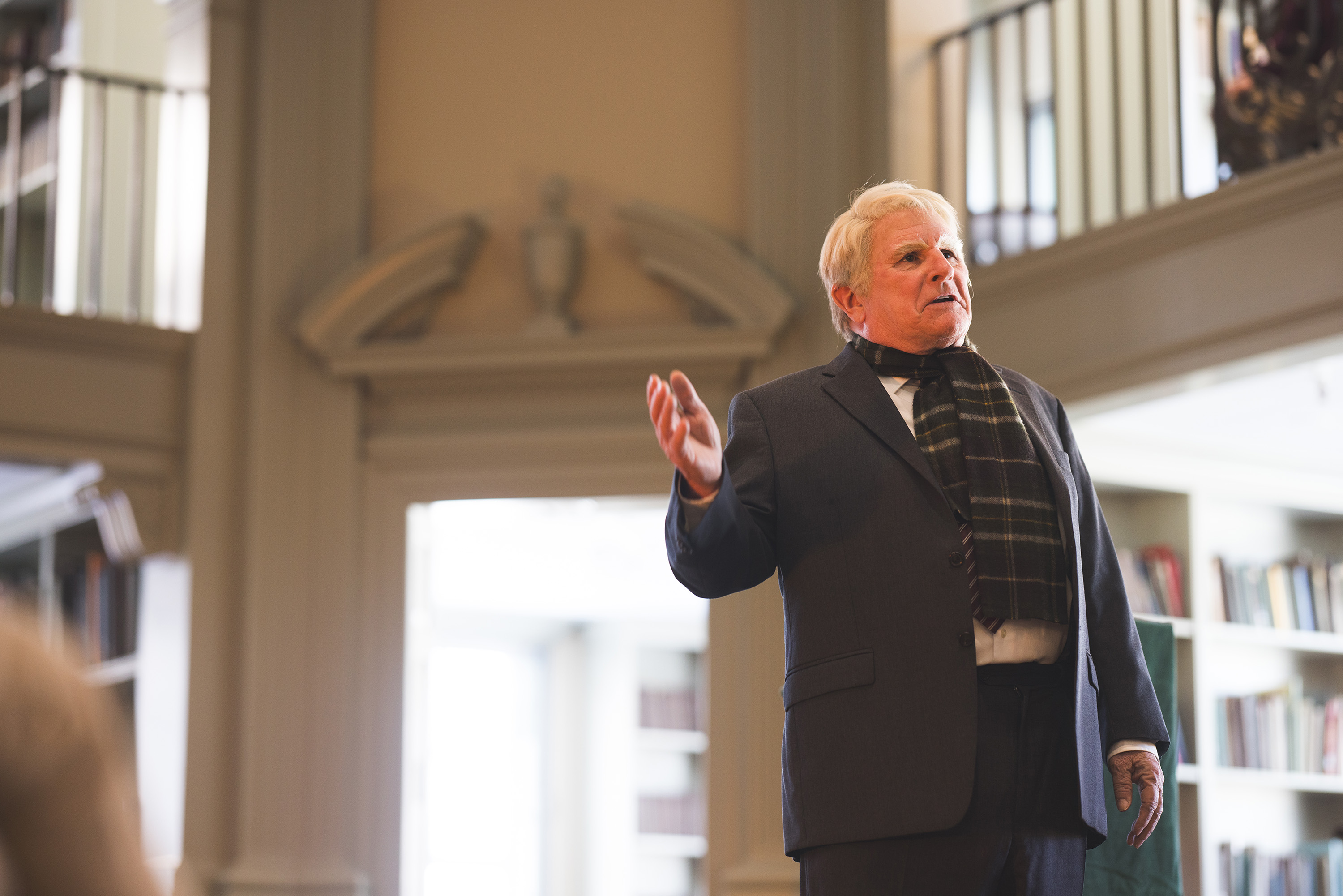 Gordon Clapp in Baker Library