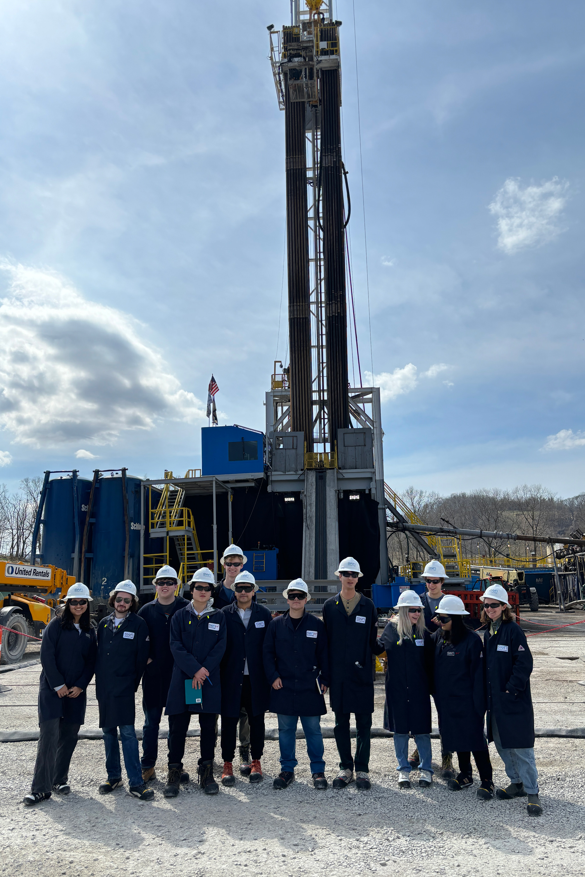 Students during a spring break trip in Appalachia