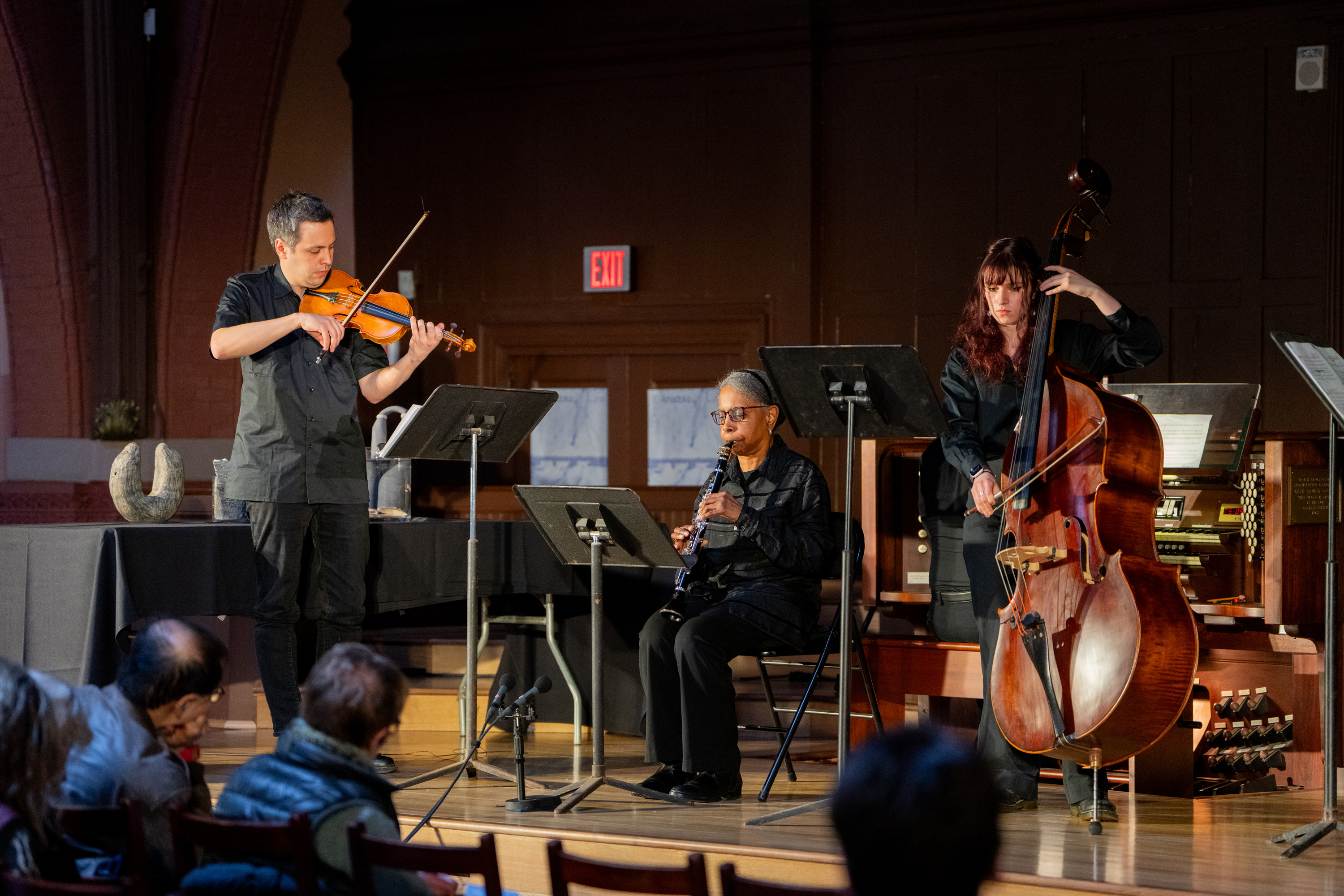 Musicians performing music based on the novel Amadoka.