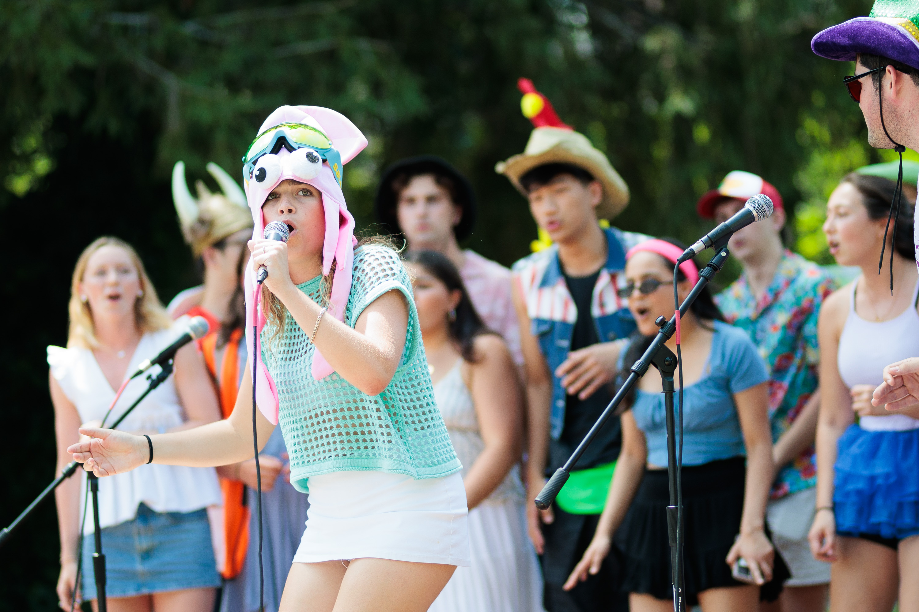 The acapella group Summerphonix performing at street fest.