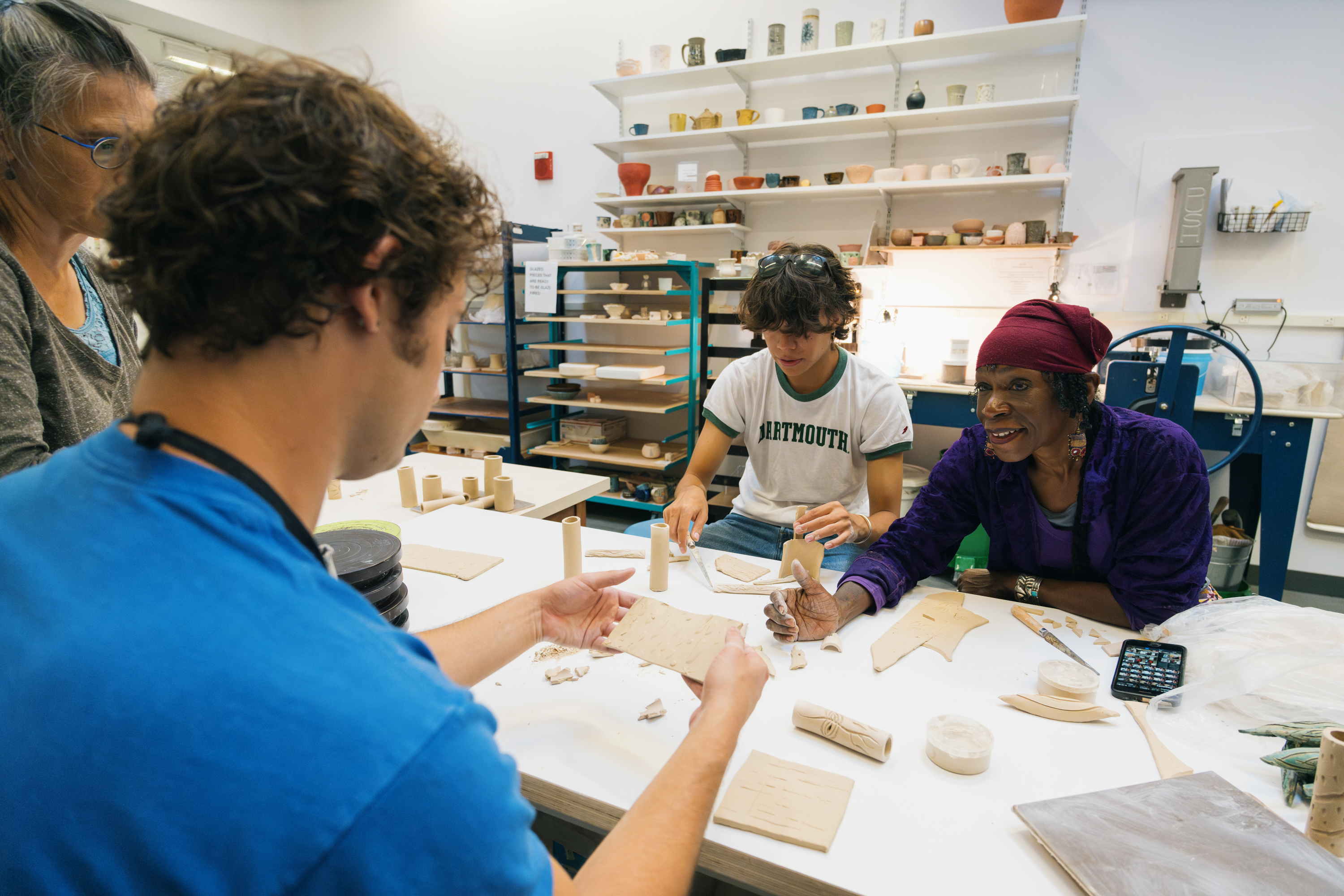Students visiting the Ceramics Studio