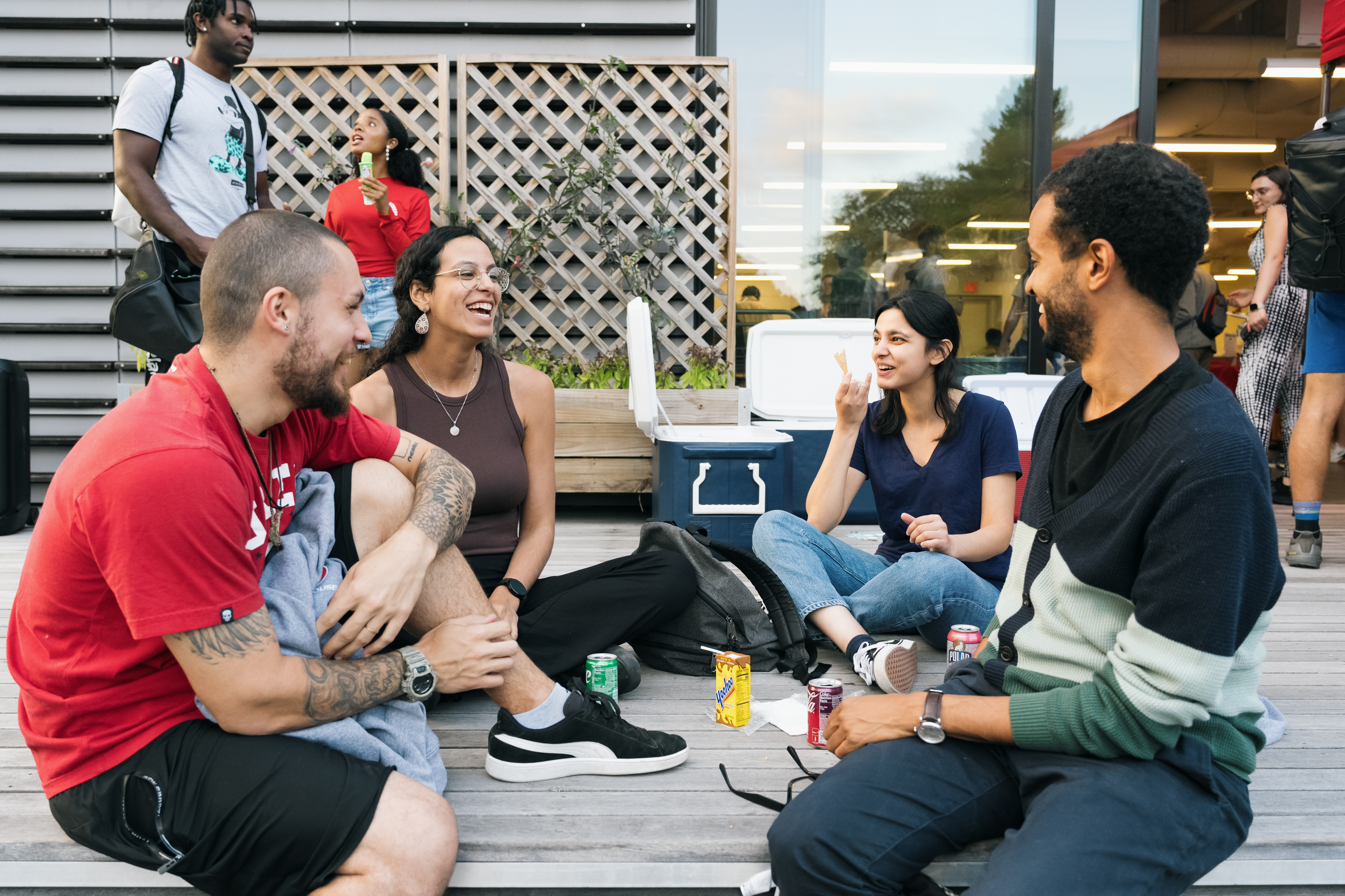 Students and Faculty at "the Cube"