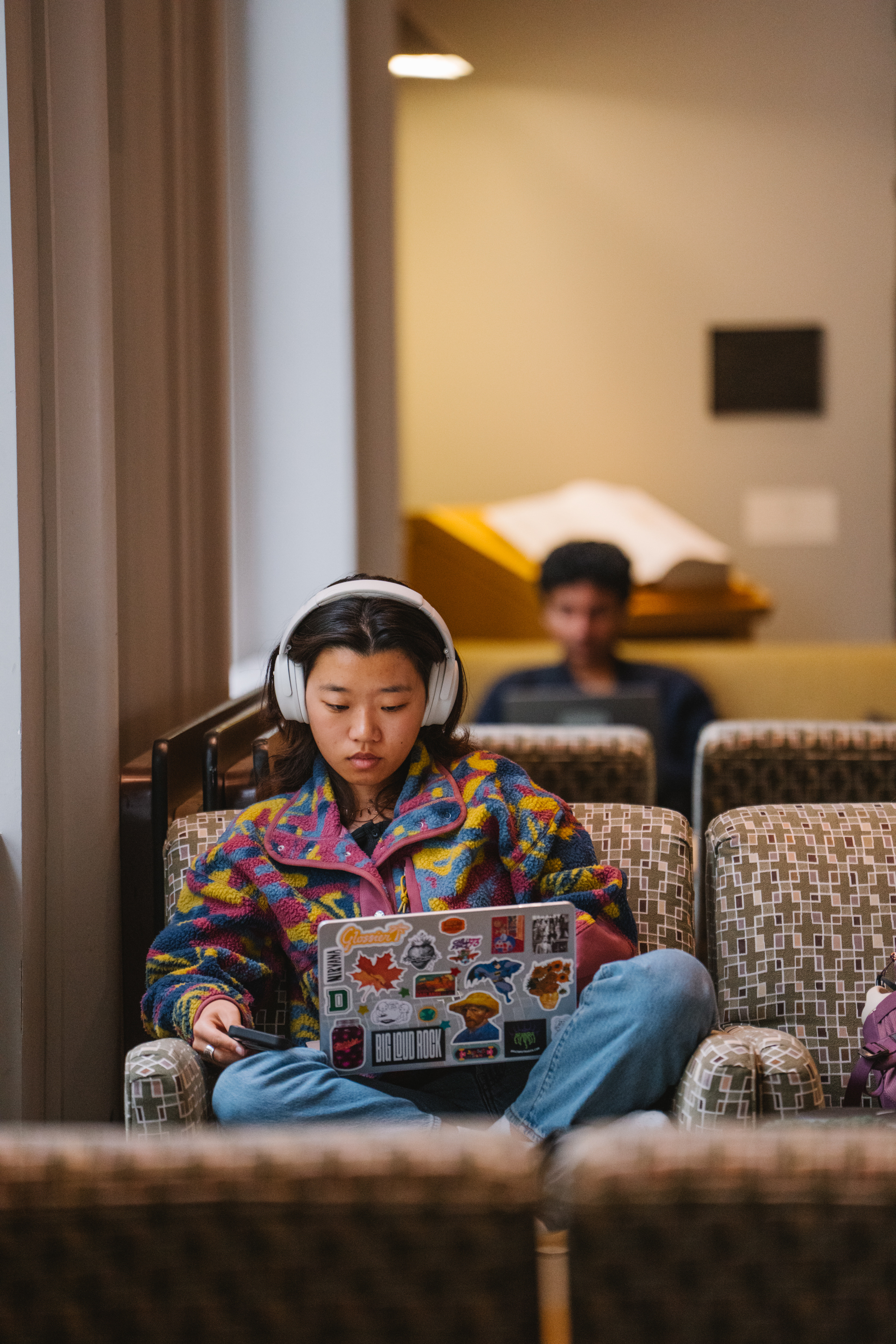 Student studying