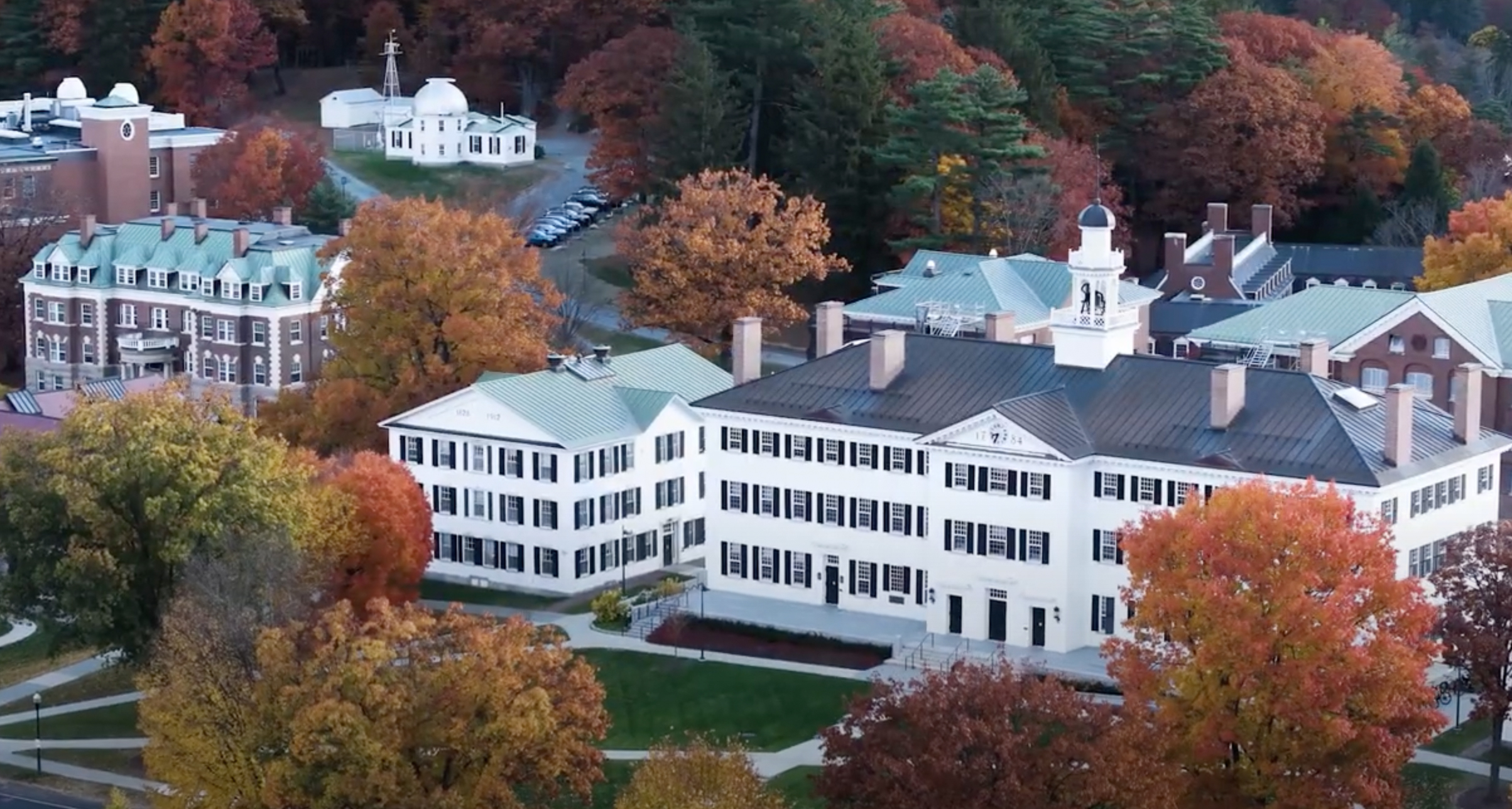 Aerial of Dartmouth campus