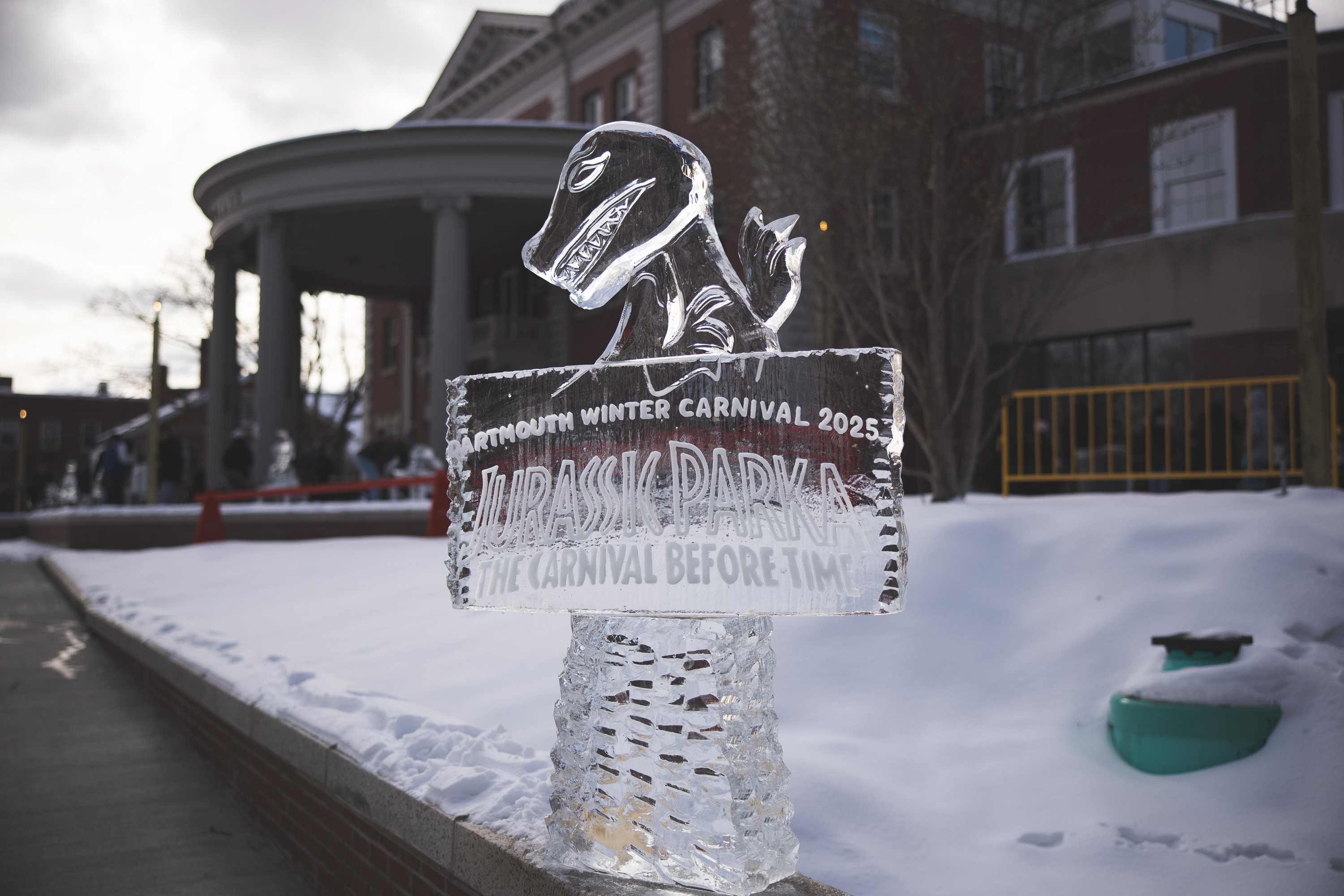Jurassic Parka dinosaur ice sculpture
