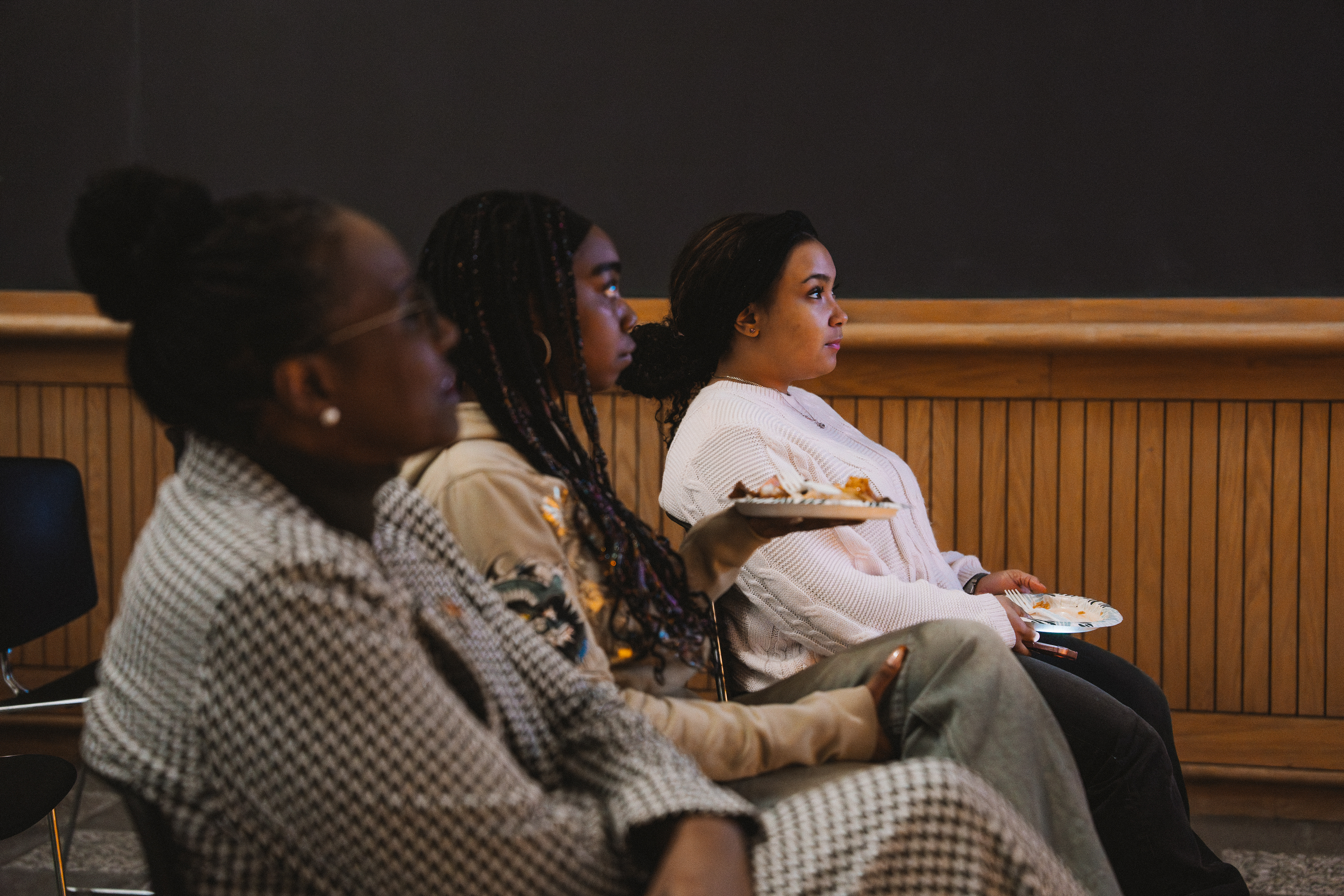Community members watching the first HBCU Law Panel