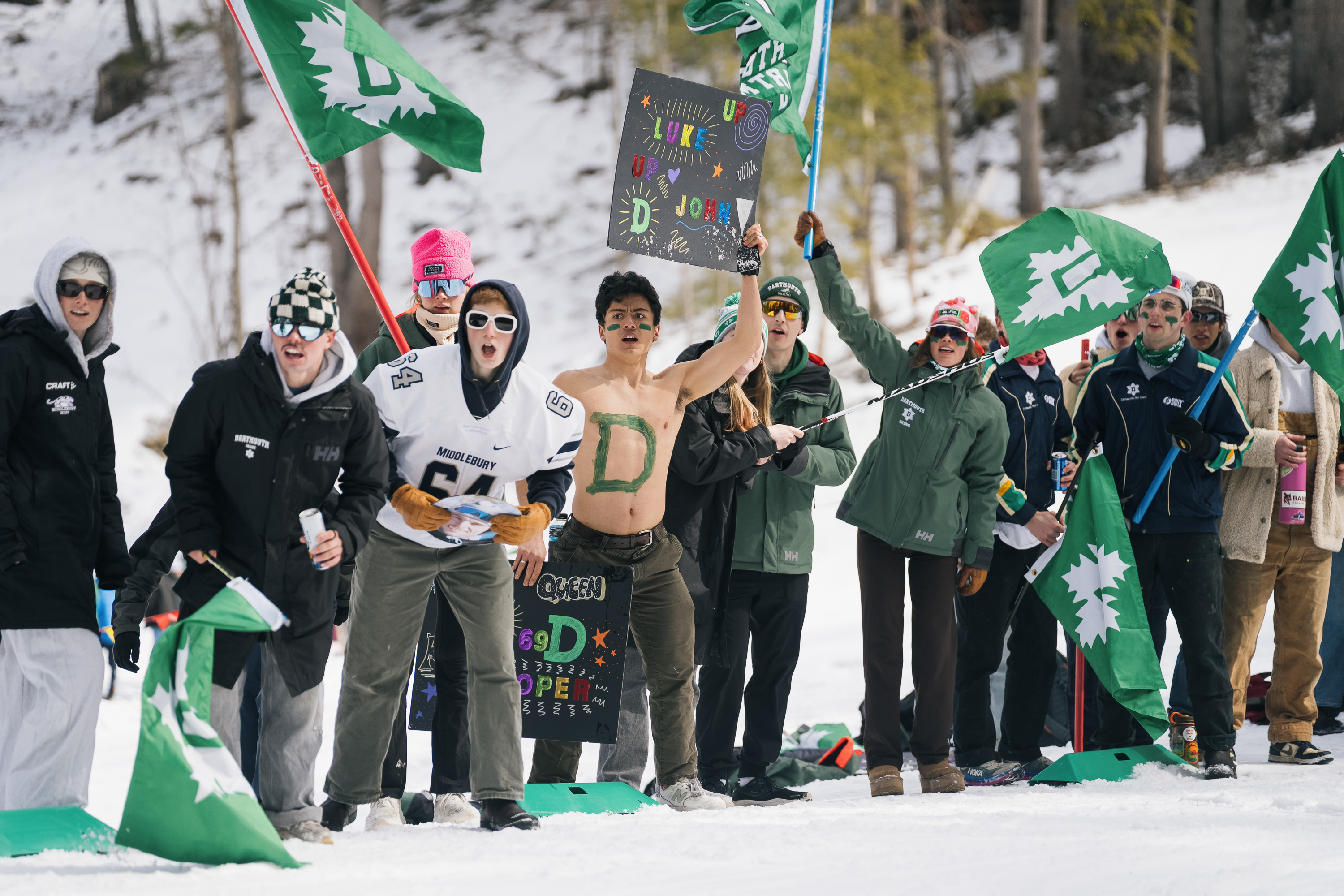 Supporters at the 20K Freestyle mass start Saturday, March 8