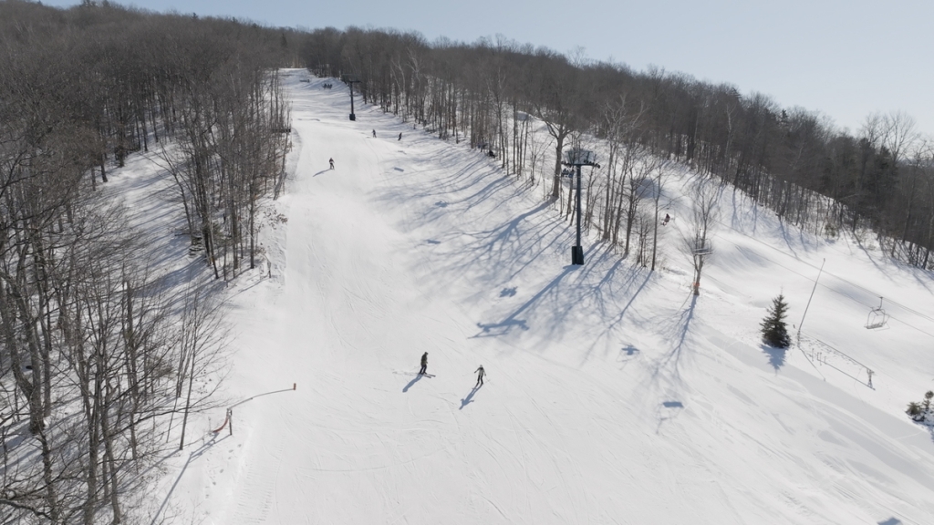 People skiing at the Dartmouth Skiway