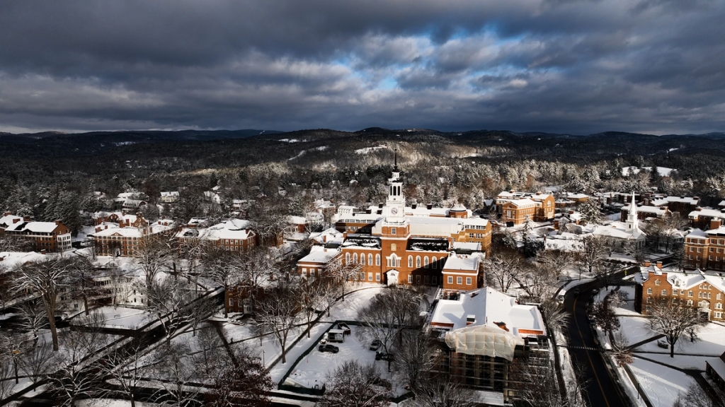 Dartmouth campus in winter