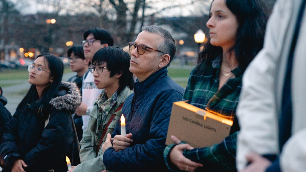 Chief Health and Wellness Officer Estevan Garcia at the candlelight vigil