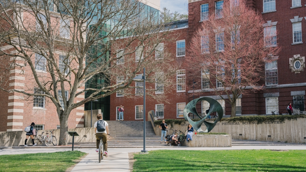 Wilder and Fairchild Halls in spring