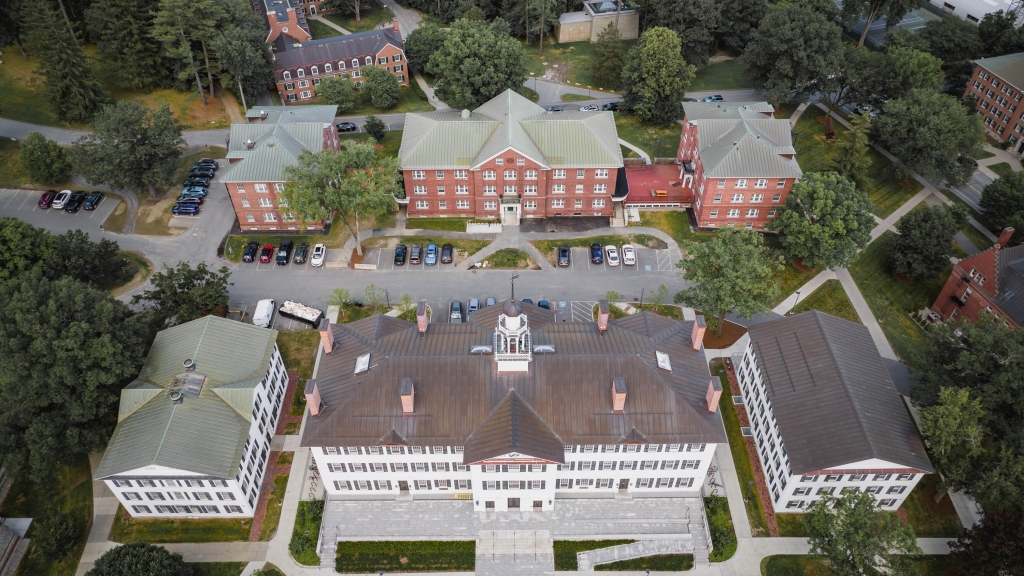 Aerial view of Fayerweather Hall
