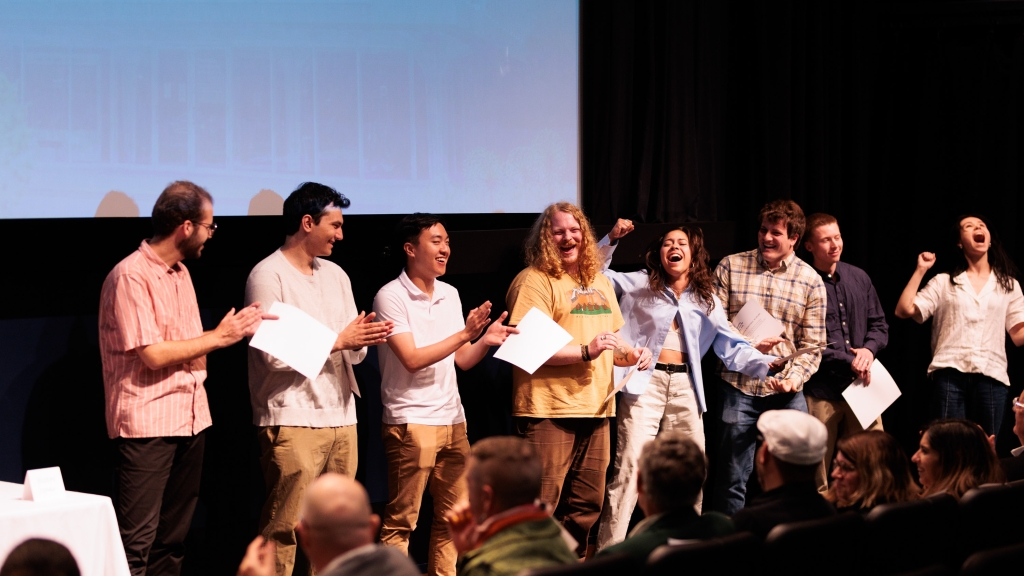 Students receiving the Sudler Prize in the Arts