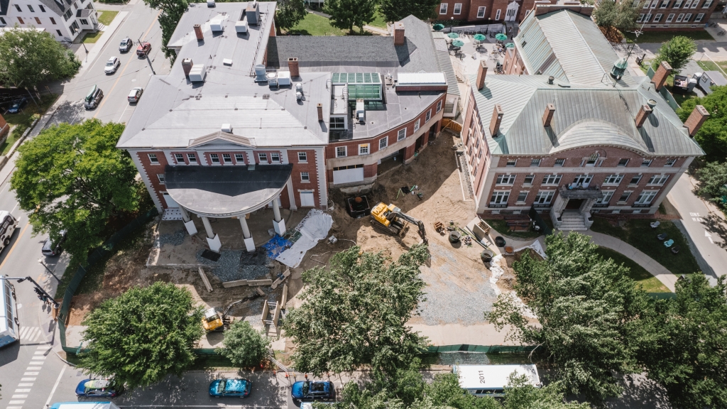 Aerial of Collis construction