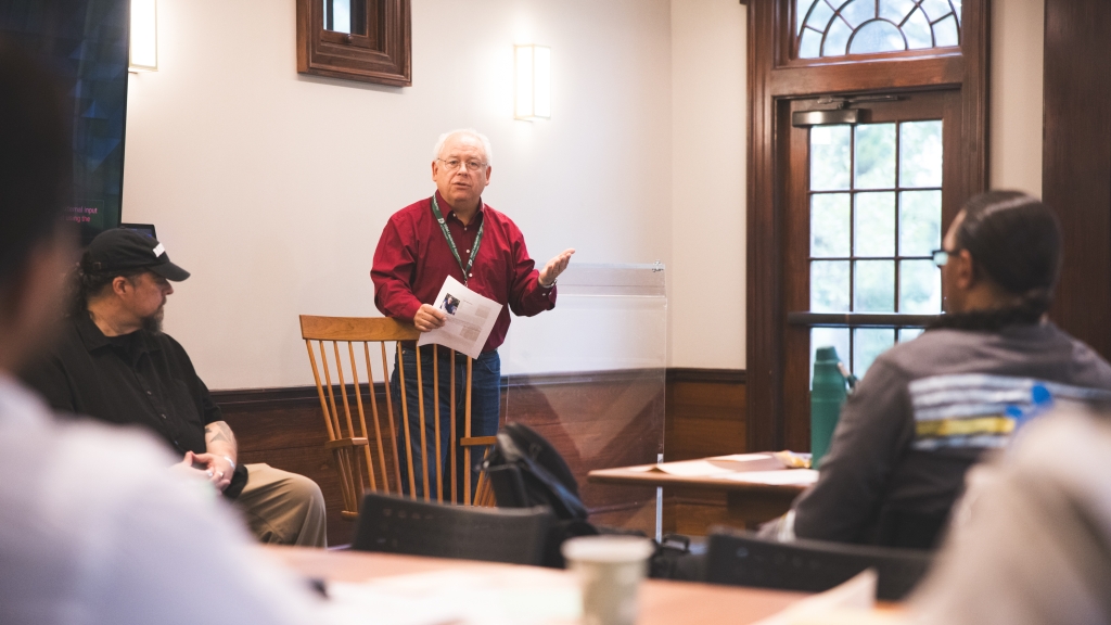 N. Bruce Duthu leading a session