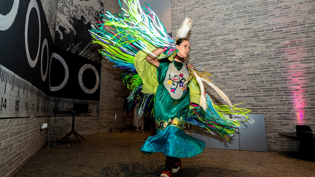 Participant dancing at the Fashion Show