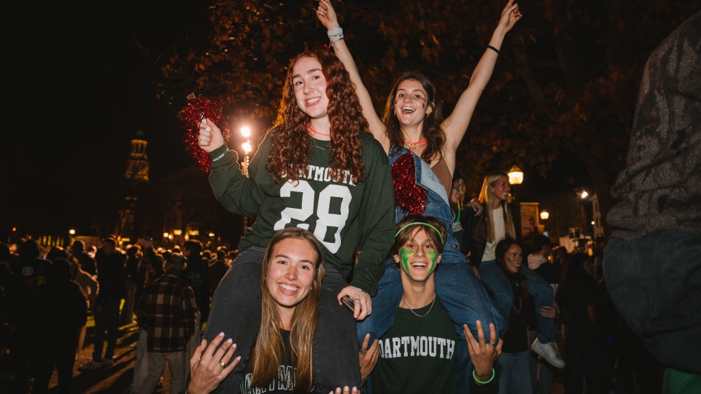 Students celebrating homecoming