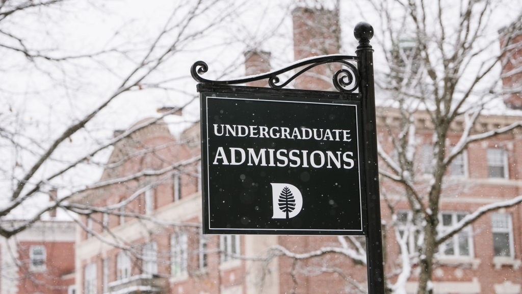 Undergraduate admissions sign
