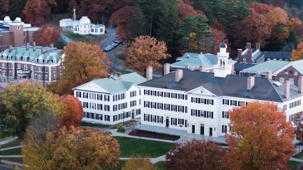 Aerial of Dartmouth campus