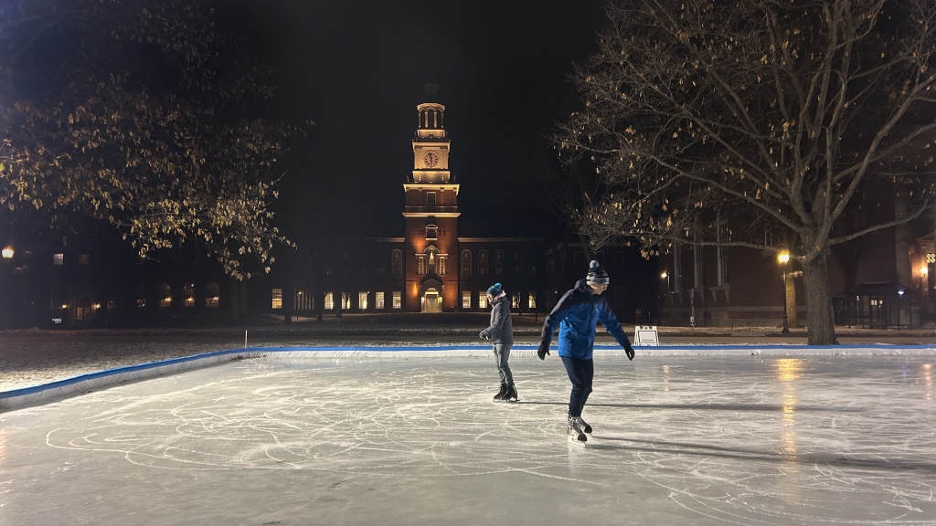 Izzy Axinn and Nicholas Burke skating