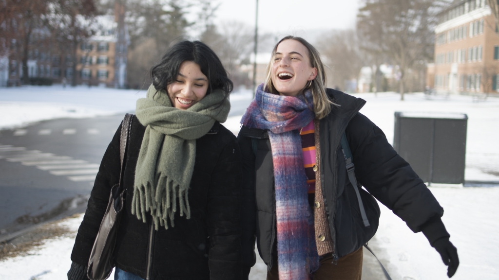 Two Dartmouth students enjoy winter term