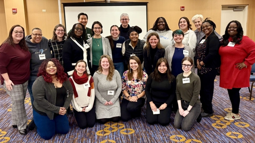 The groups participating in therestorative practice facilitator training in January 2025 pose for a picture