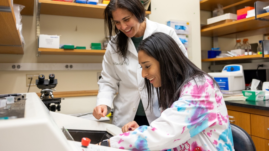 Professor Katherine Nautiyal and Nina Prakash