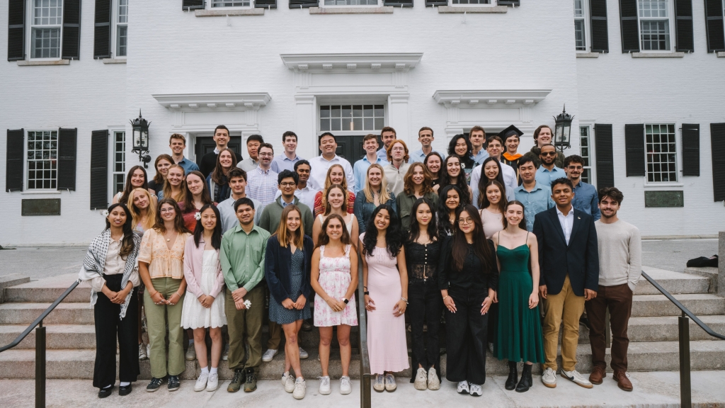 2025 valedictorians and salutatorians at Dartmouth Hall